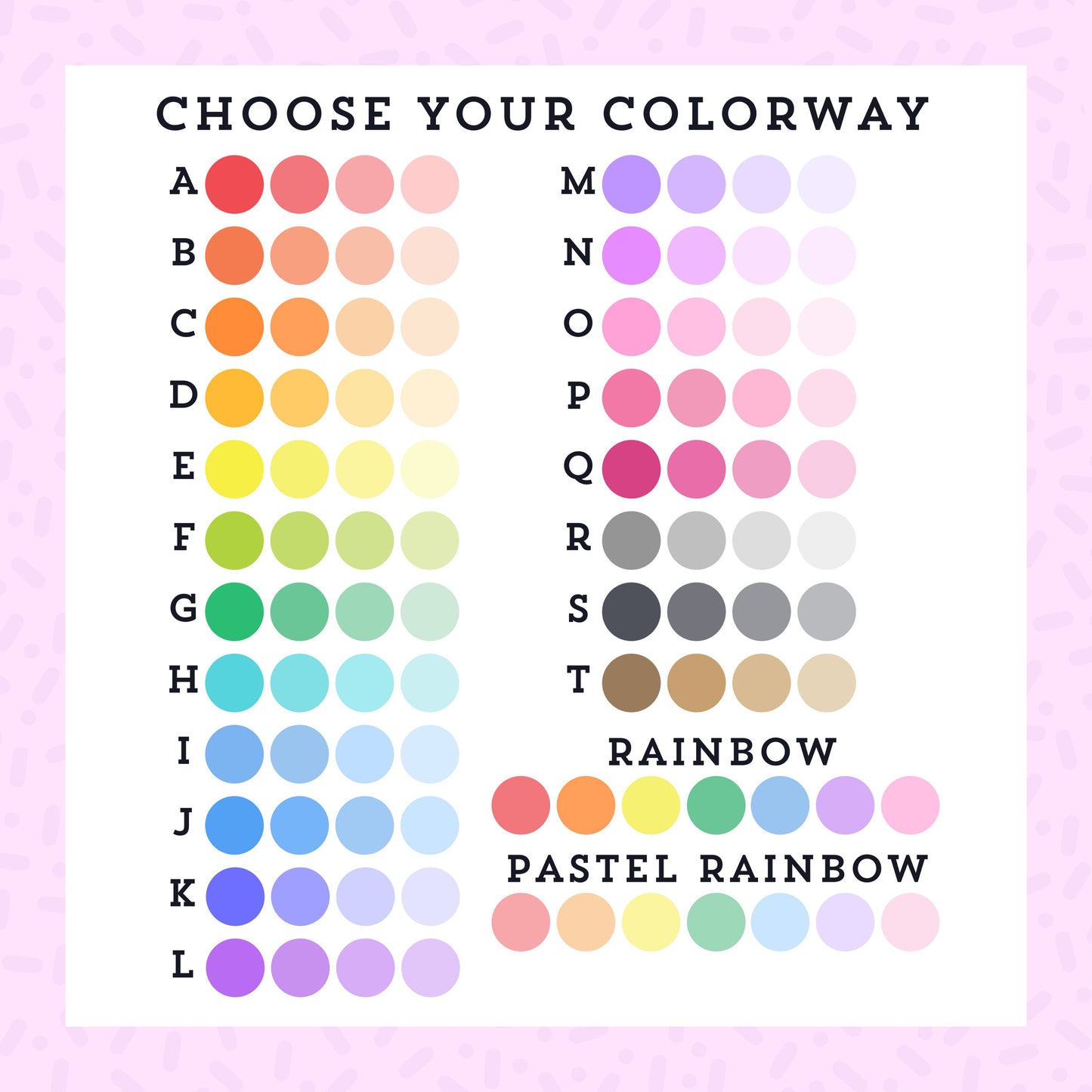 Swatches Functional Stickers (2 sizes) - FUN121