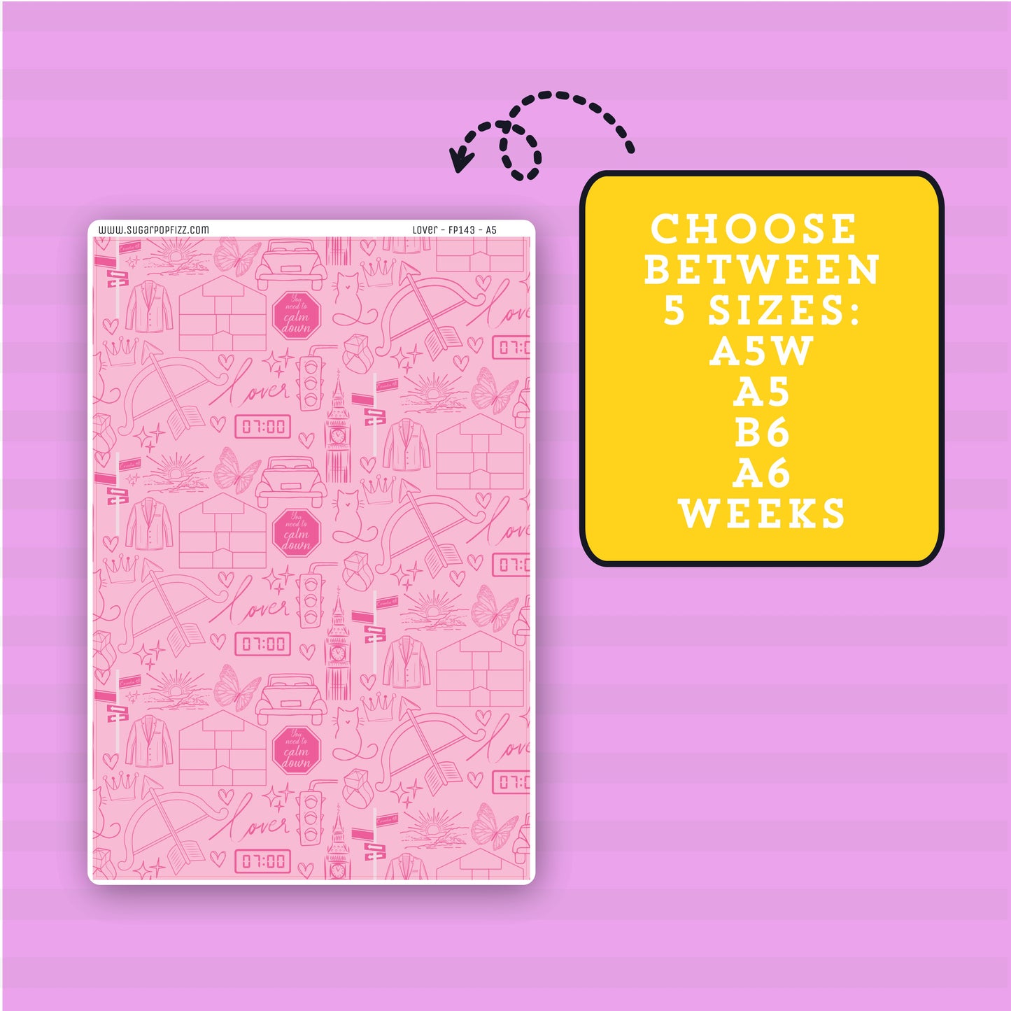 Lover - Full Page Sticker - FP143