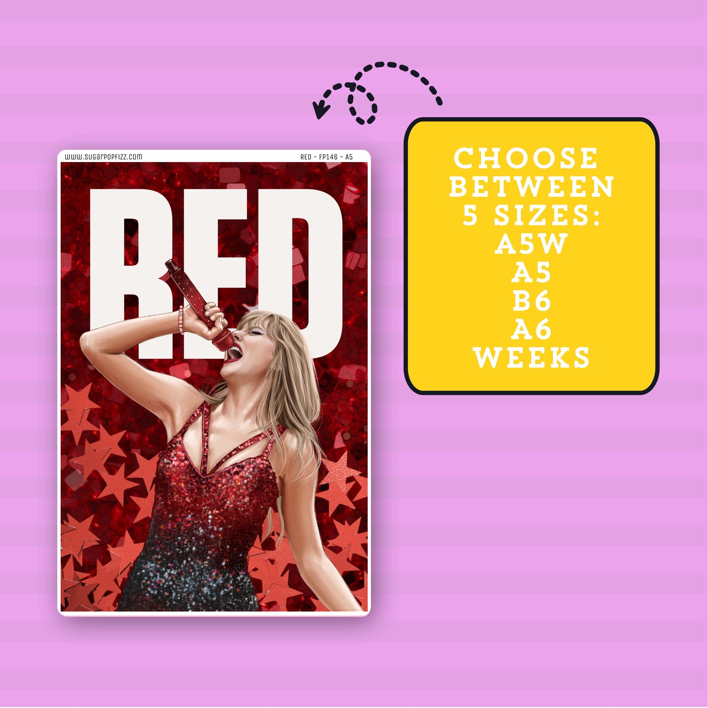 RED - Full Page Sticker - FP146