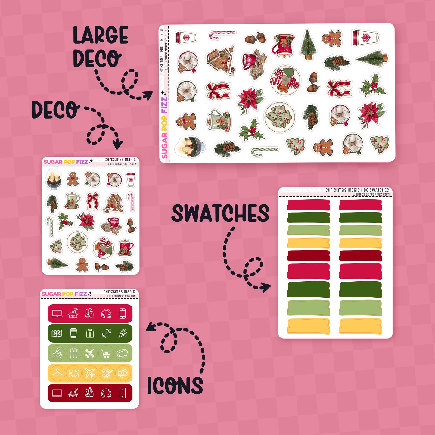 Christmas Magic Hobonichi Cousin Weekly Kit Add-ons