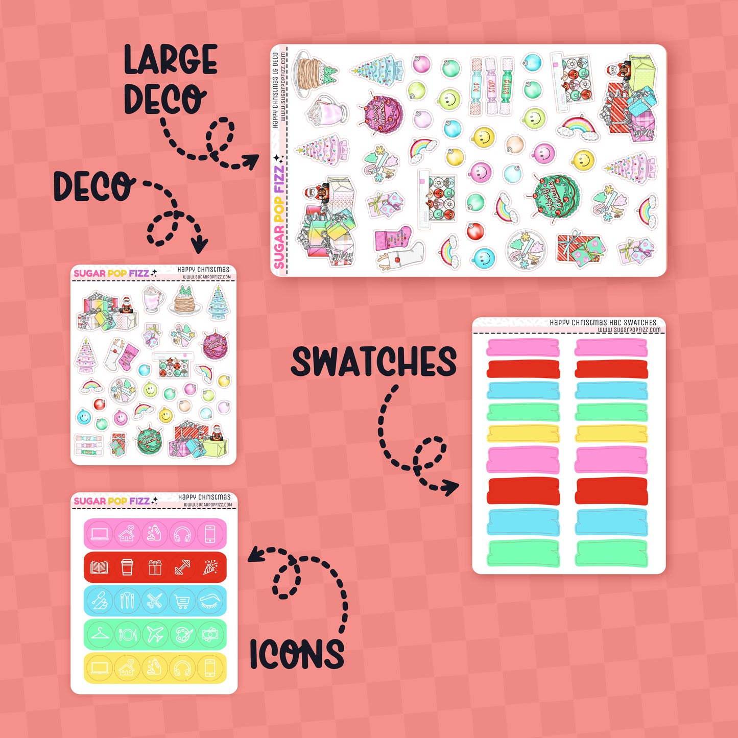 Happy Christmas Hobonichi Cousin Weekly Kit Add-ons