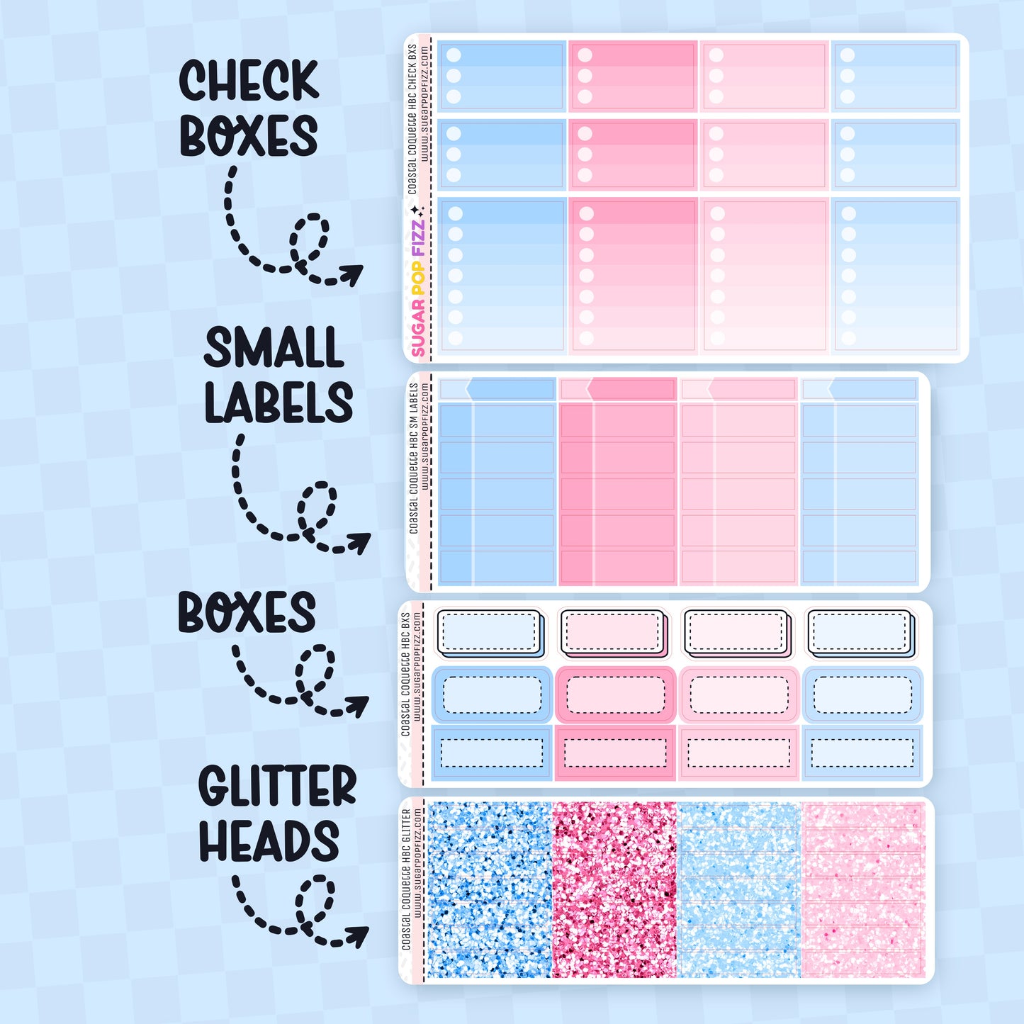 Coastal Coquette Hobonichi Cousin Weekly Kit Add-ons