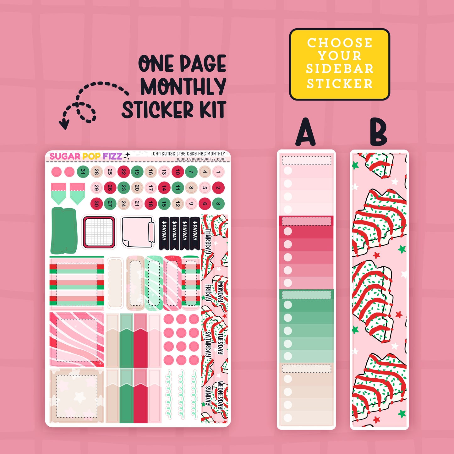 Christmas Tree Cake Hobonichi Cousin Monthly