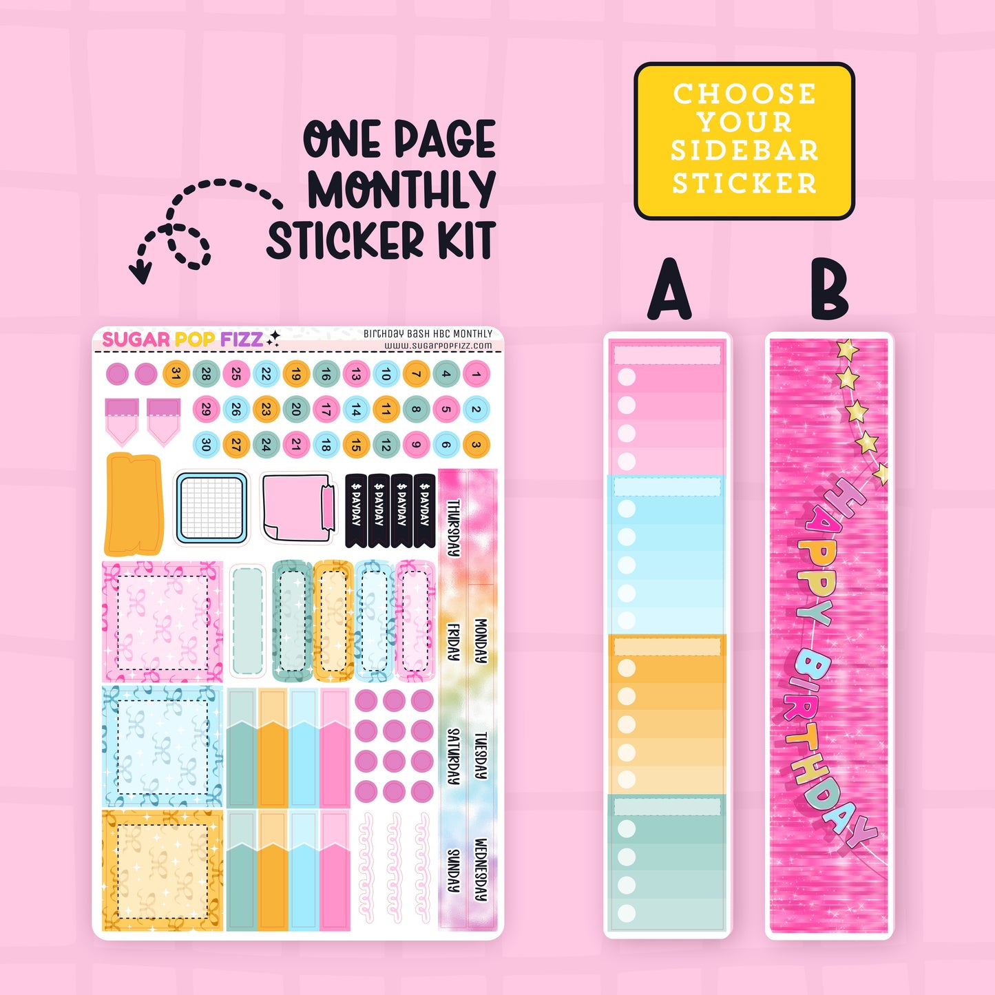 Birthday Bash Hobonichi Cousin Monthly