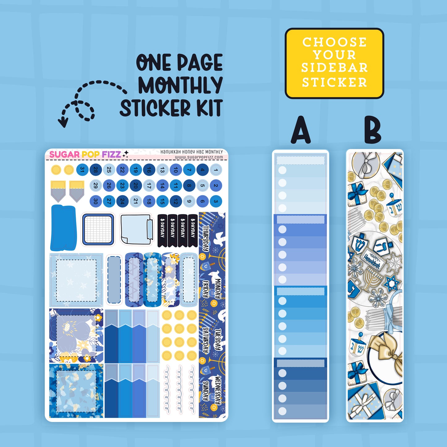 Hanukkah Honey Hobonichi Cousin Monthly