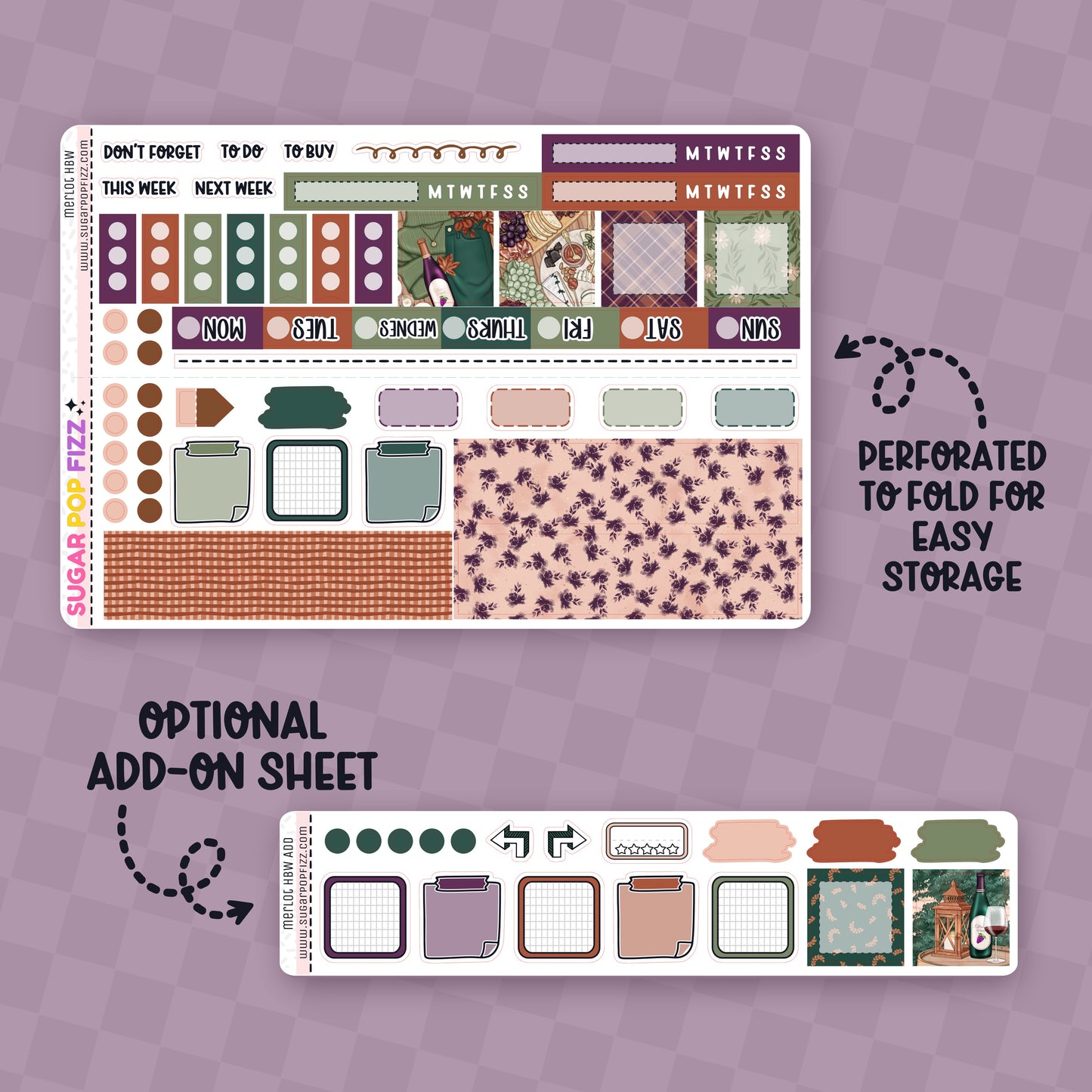 Merlot Hobonichi Weeks Weekly Kit