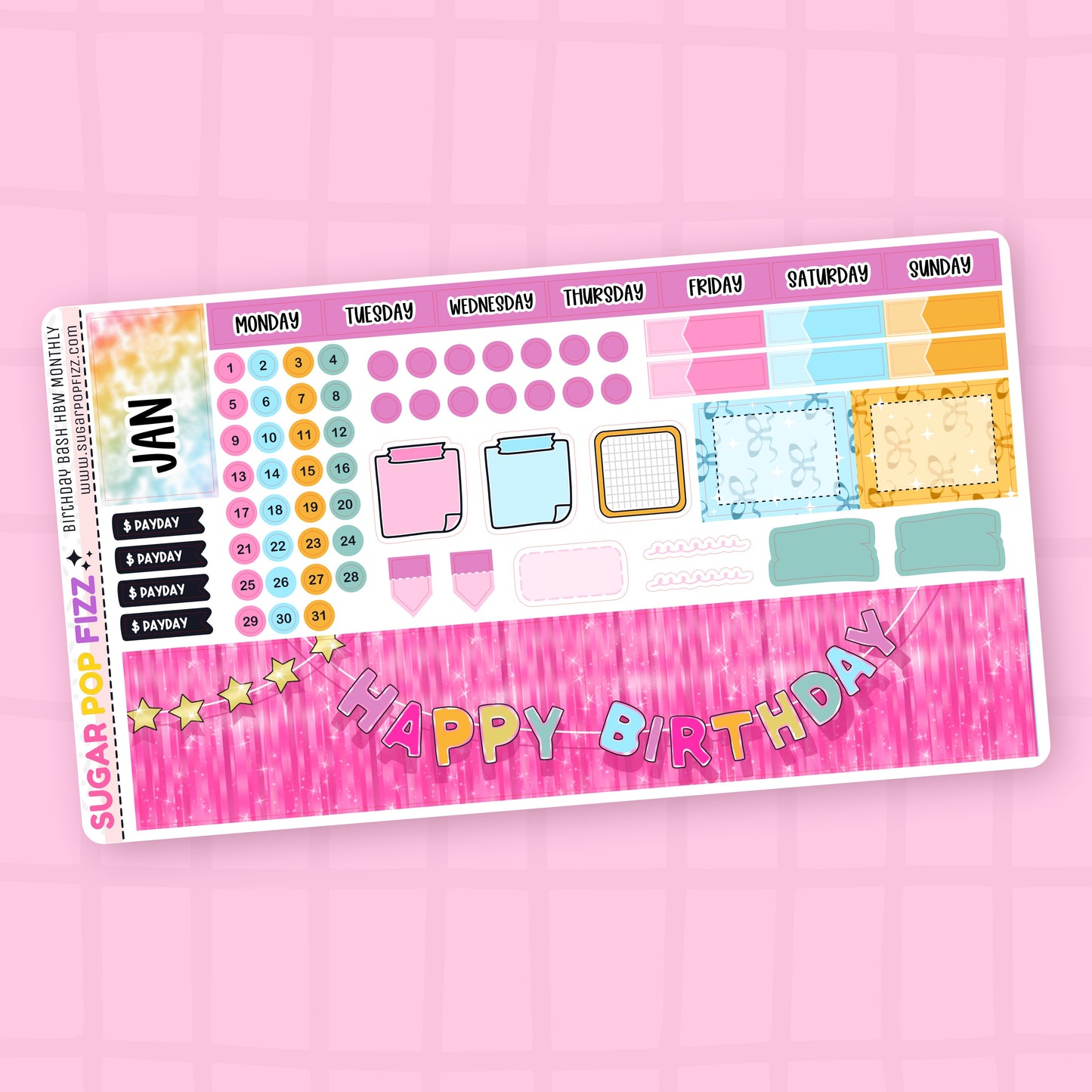 Birthday Bash Hobonichi Weeks Monthly