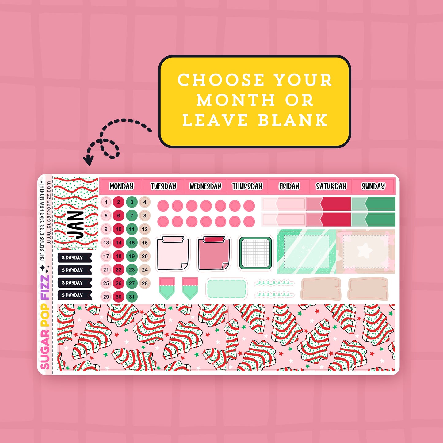 Christmas Tree Cake Hobonichi Weeks Monthly