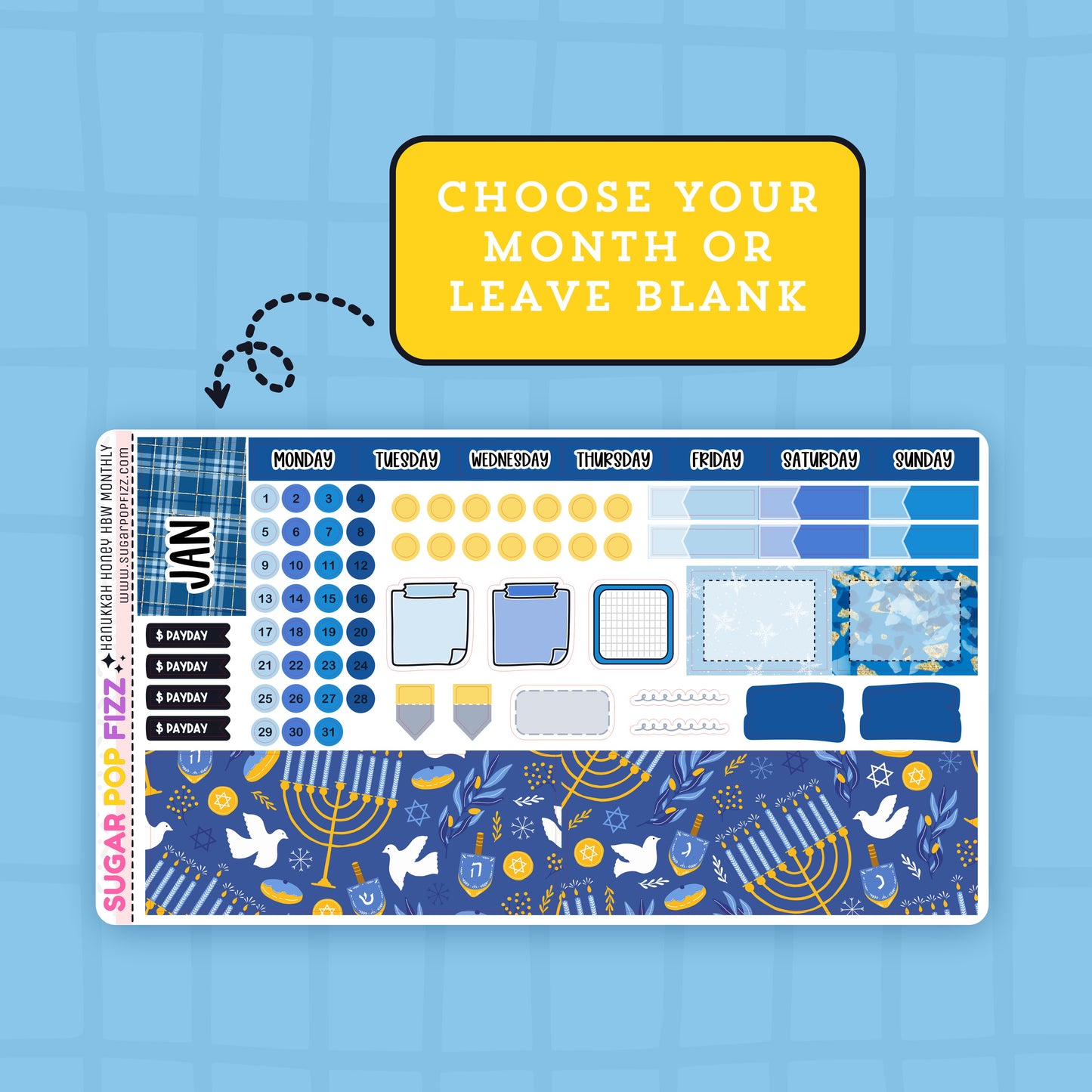 Hanukkah Honey Hobonichi Weeks Monthly