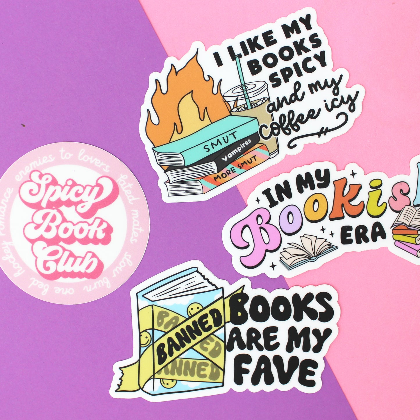 Spicy Book Club (pink) Vinyl Sticker - VNL115