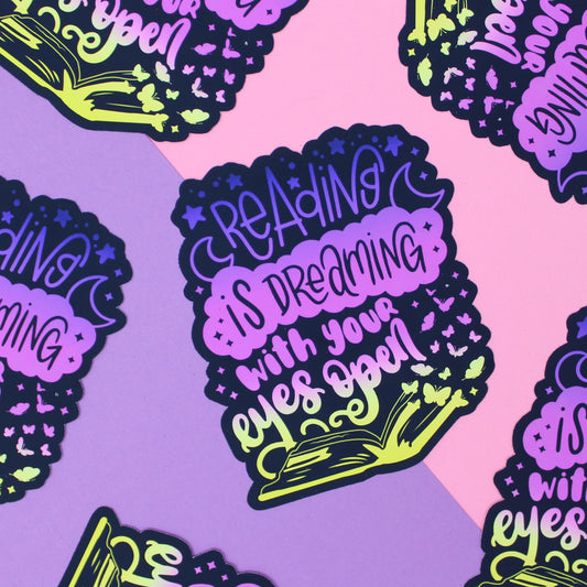 Reading is Dreaming LARGE Premium Matte Sticker - LDC106
