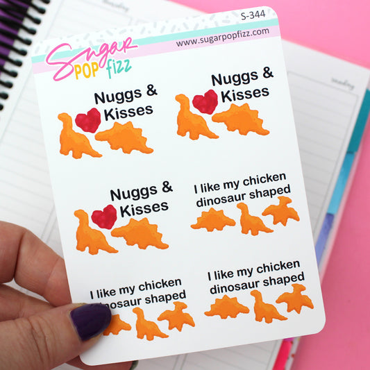 Dino Nuggets Script Stickers - S344