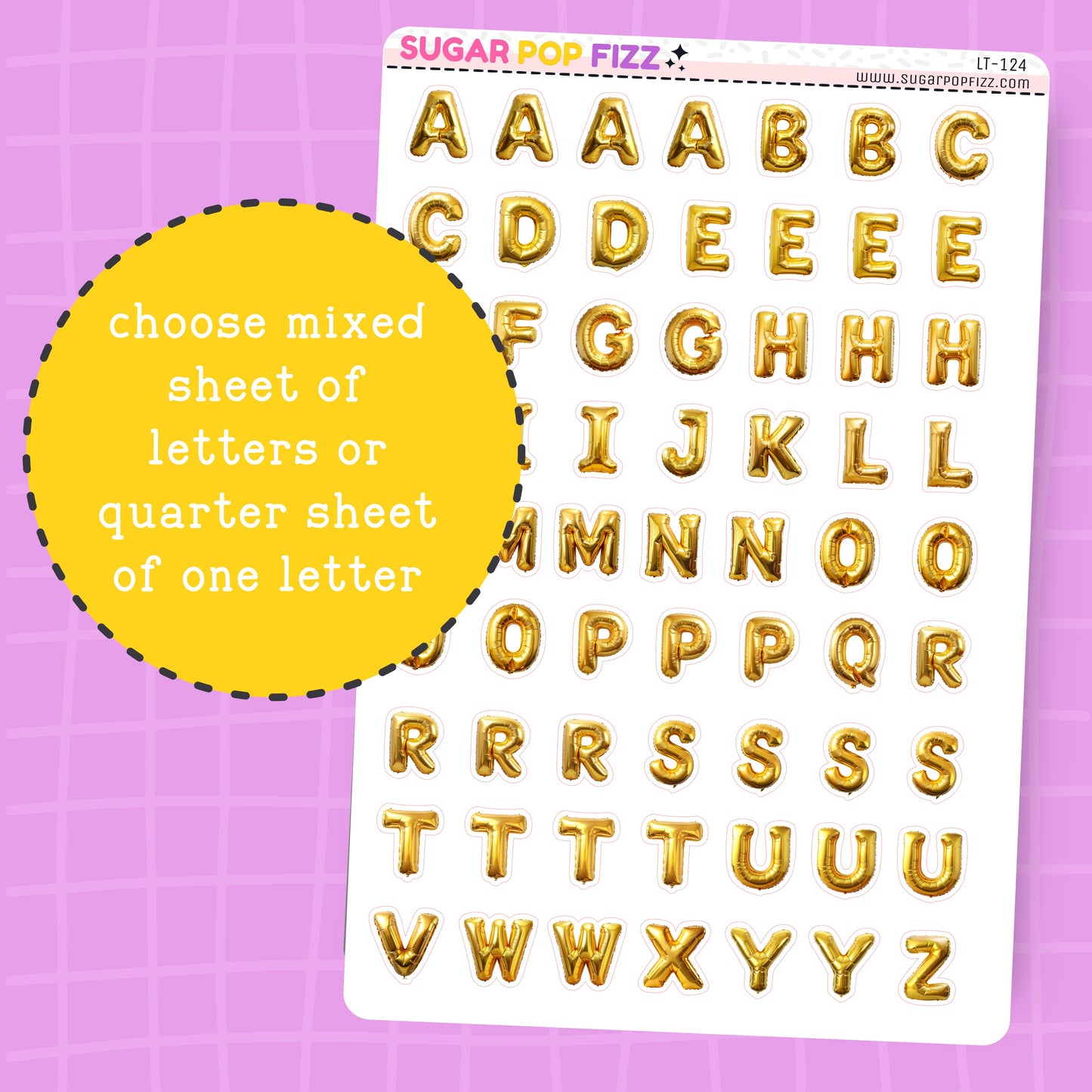 Gold Balloon LETTERS - LT124