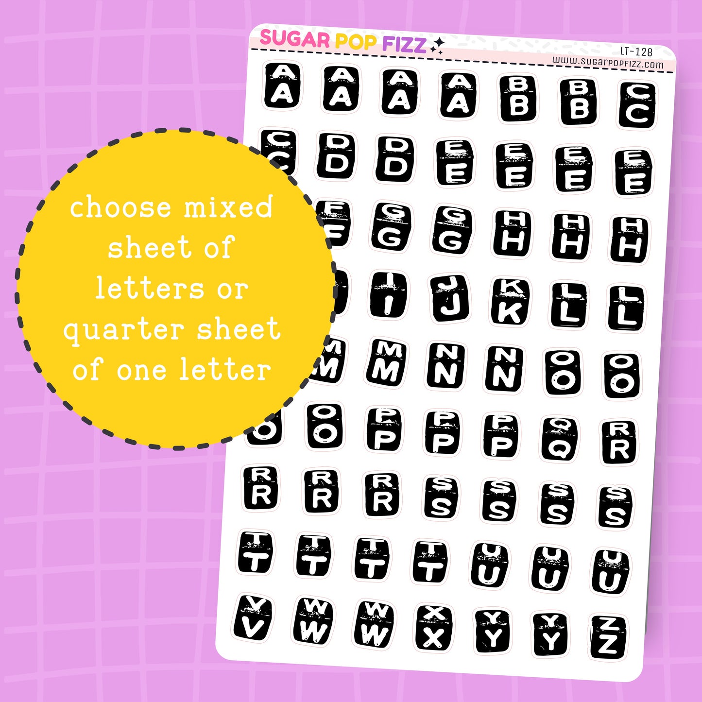 Square Bead LETTERS - LT128