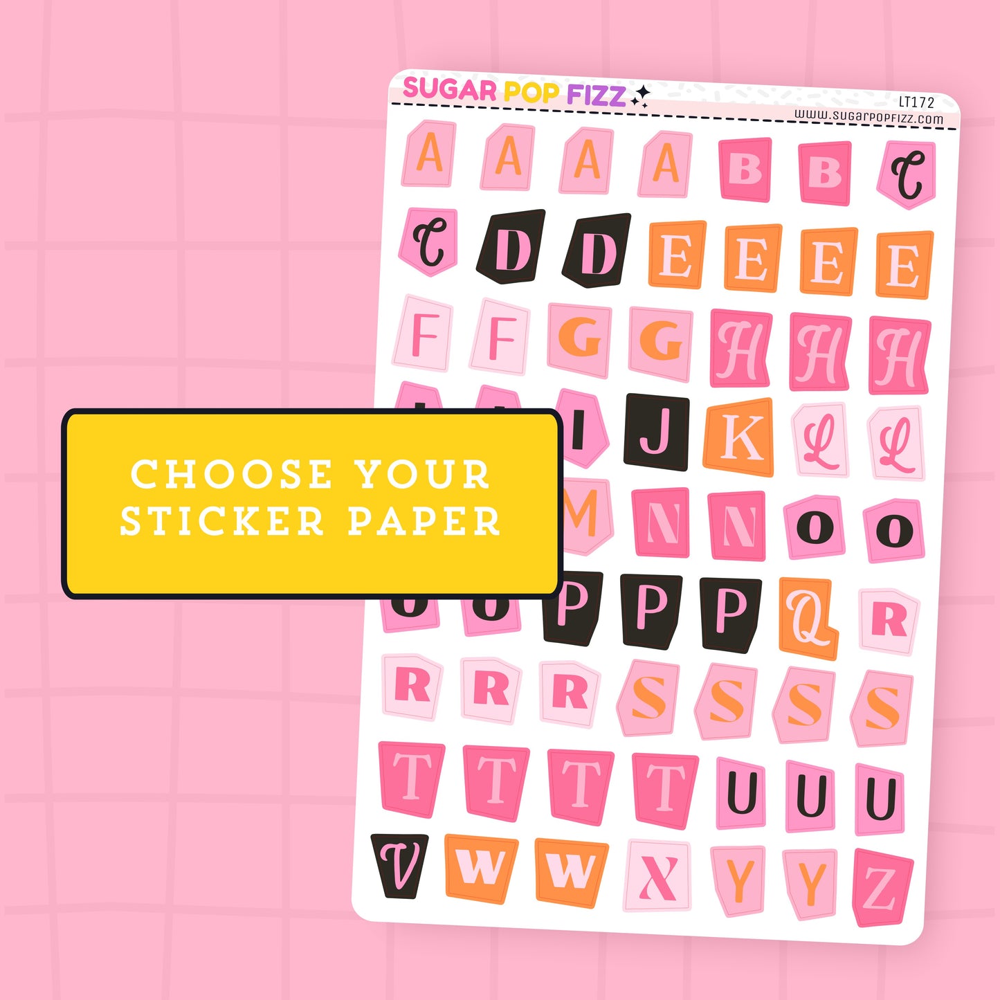 Pink Halloween LETTERS - LT172