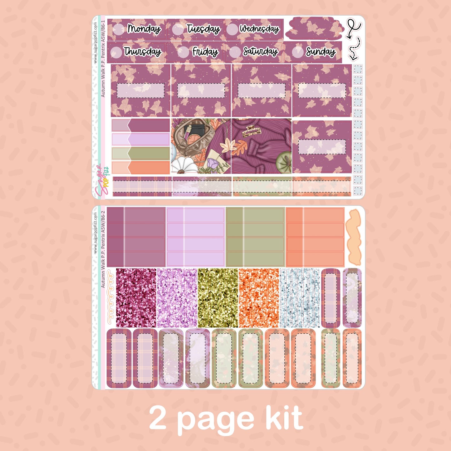 Autumn Walk Penny Pages Pentrix Weekly Kit