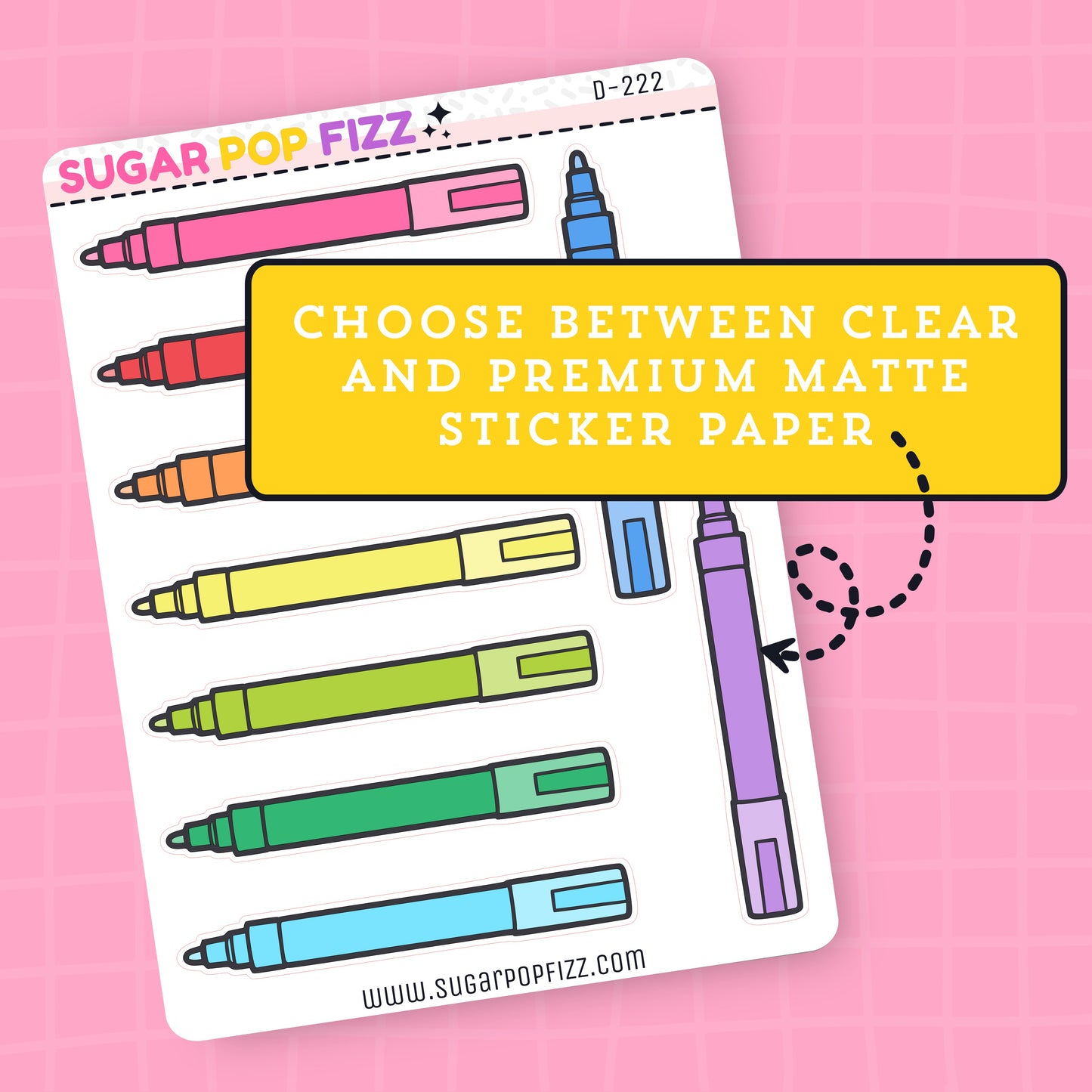 Large Marker Doodle Stickers - D222