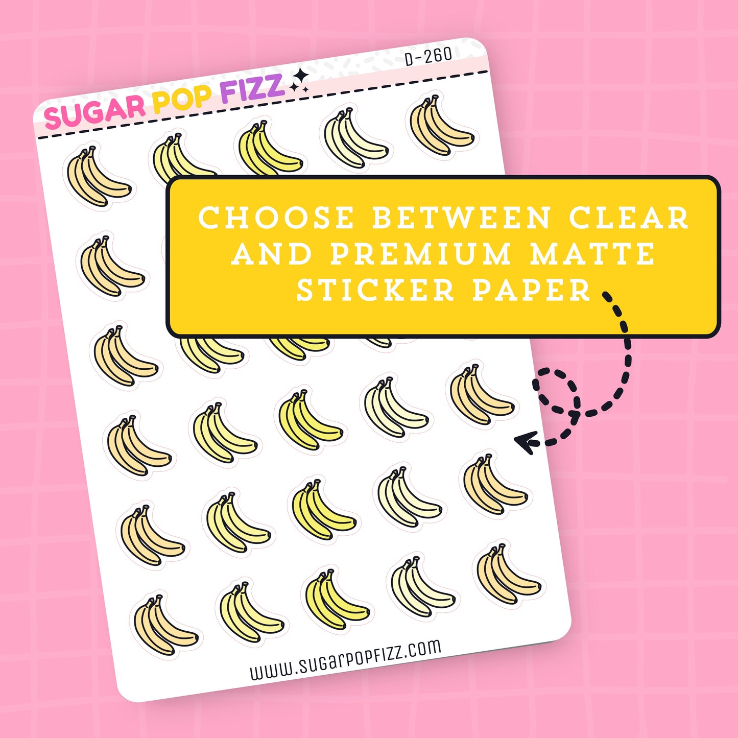 Bananas Doodle Stickers - D260