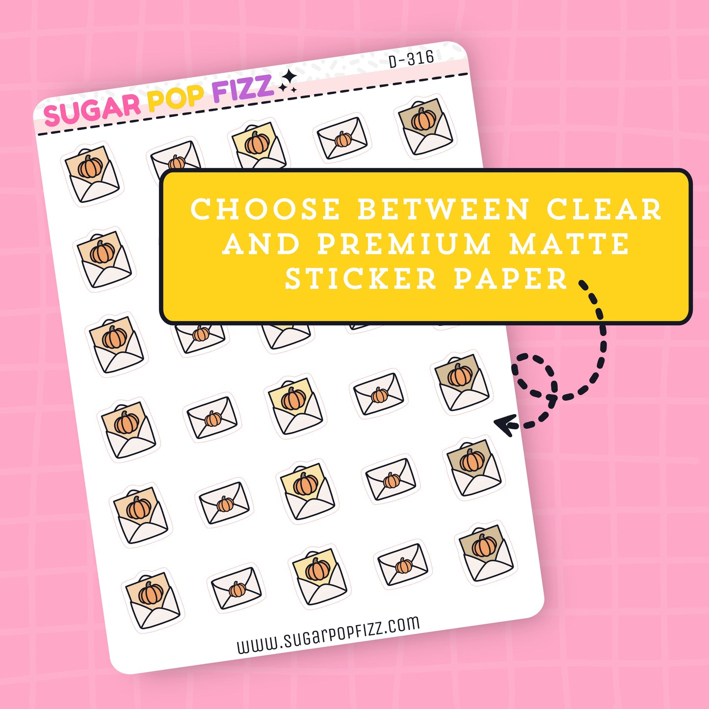 Fall Happy Mail Doodle Stickers - D316