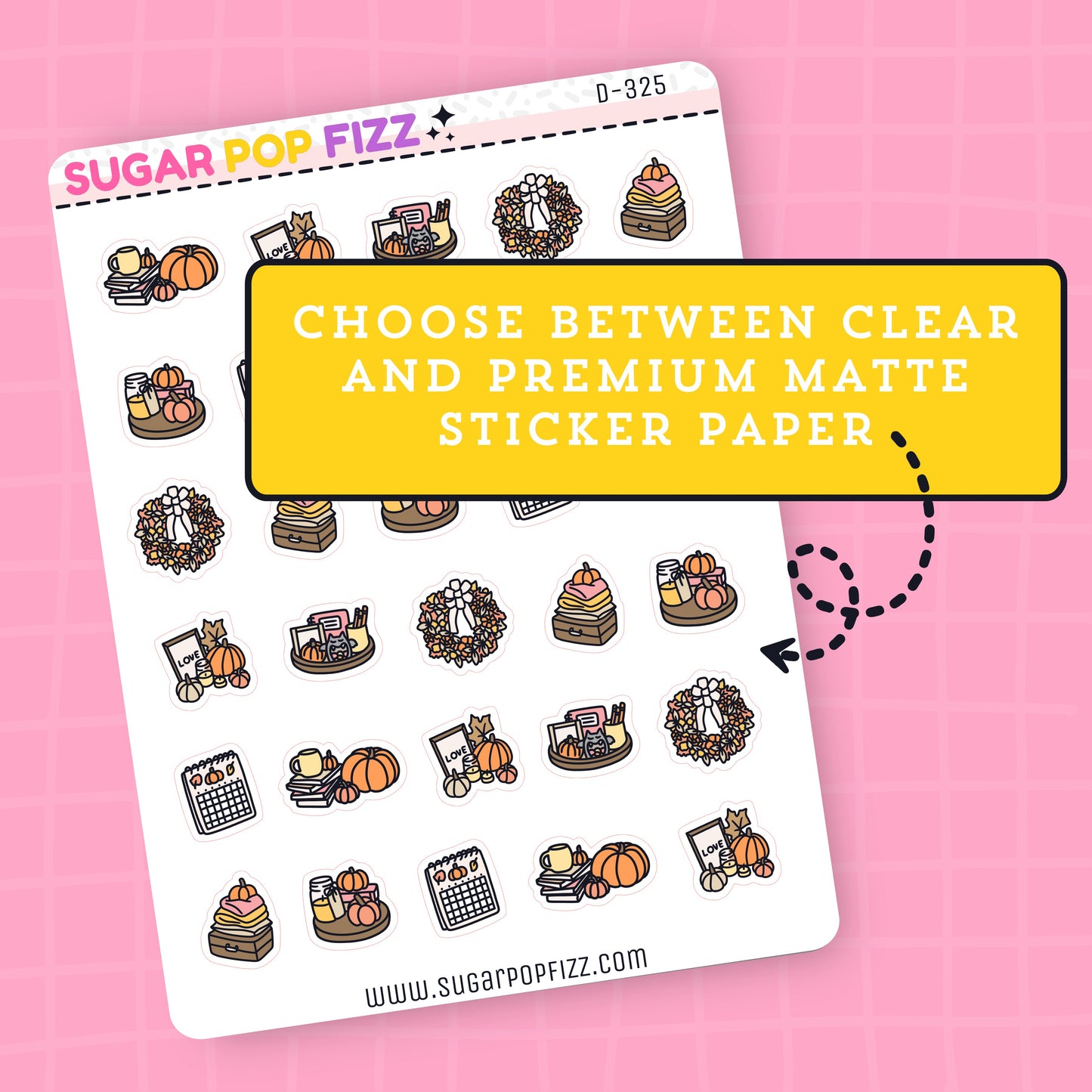 Fall Home Sampler Doodle Stickers - D325