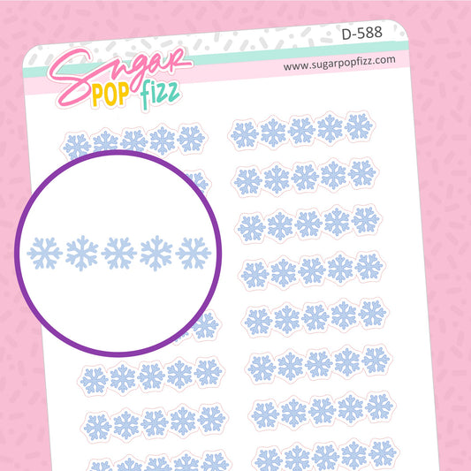 Snowflake Divider Doodle Stickers - D588