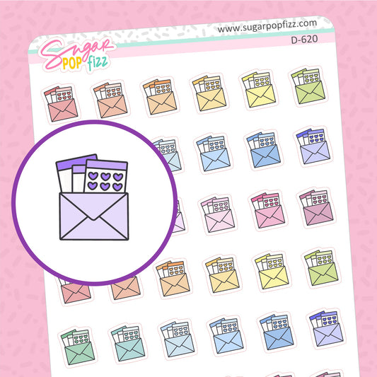 Happy Mail Doodle Stickers - D620