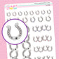 Horseshoes Doodle Stickers - D638