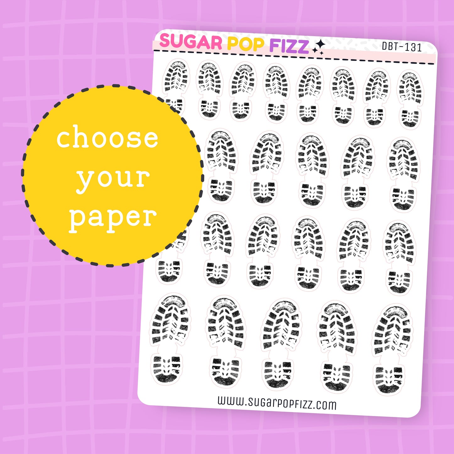 Boot Prints Deco Stickers - DBT131