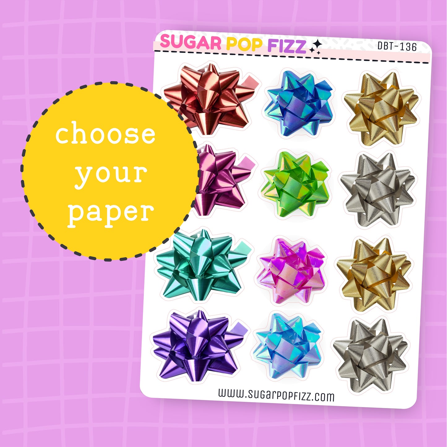 Gift Bows Deco Stickers - DBT136