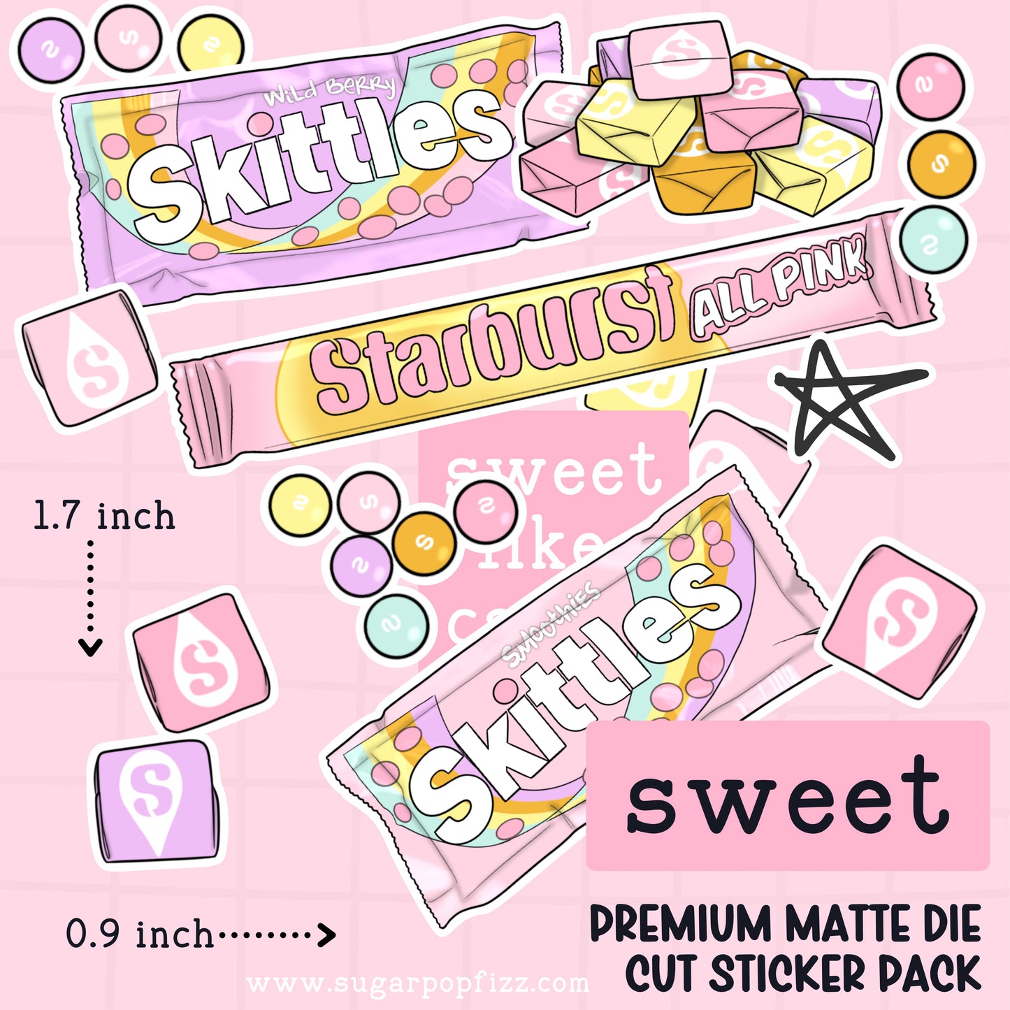 Sweet Die Cut Sticker PACK - DCP113