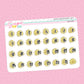 Yellow Daisies Date Dot Stickers -DD135