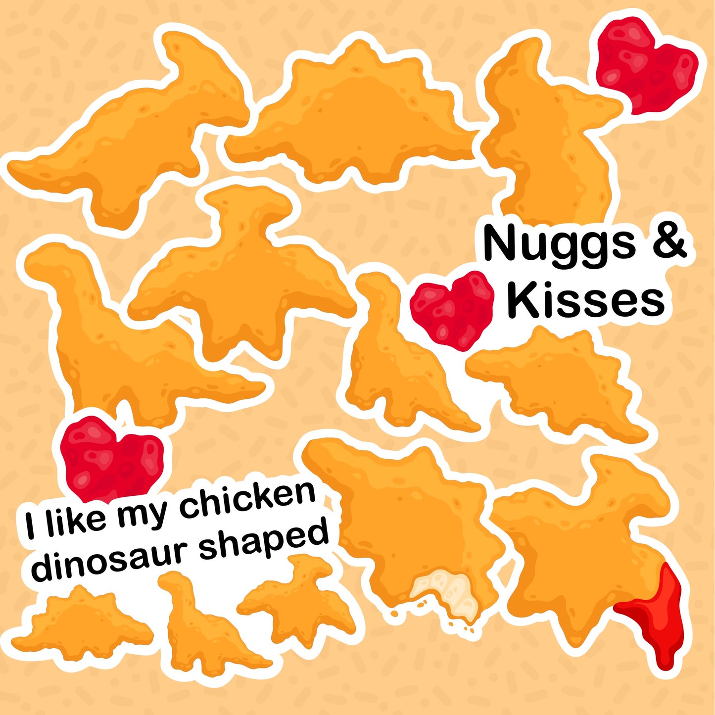 Dino Nuggets Die Cut Sticker Pack