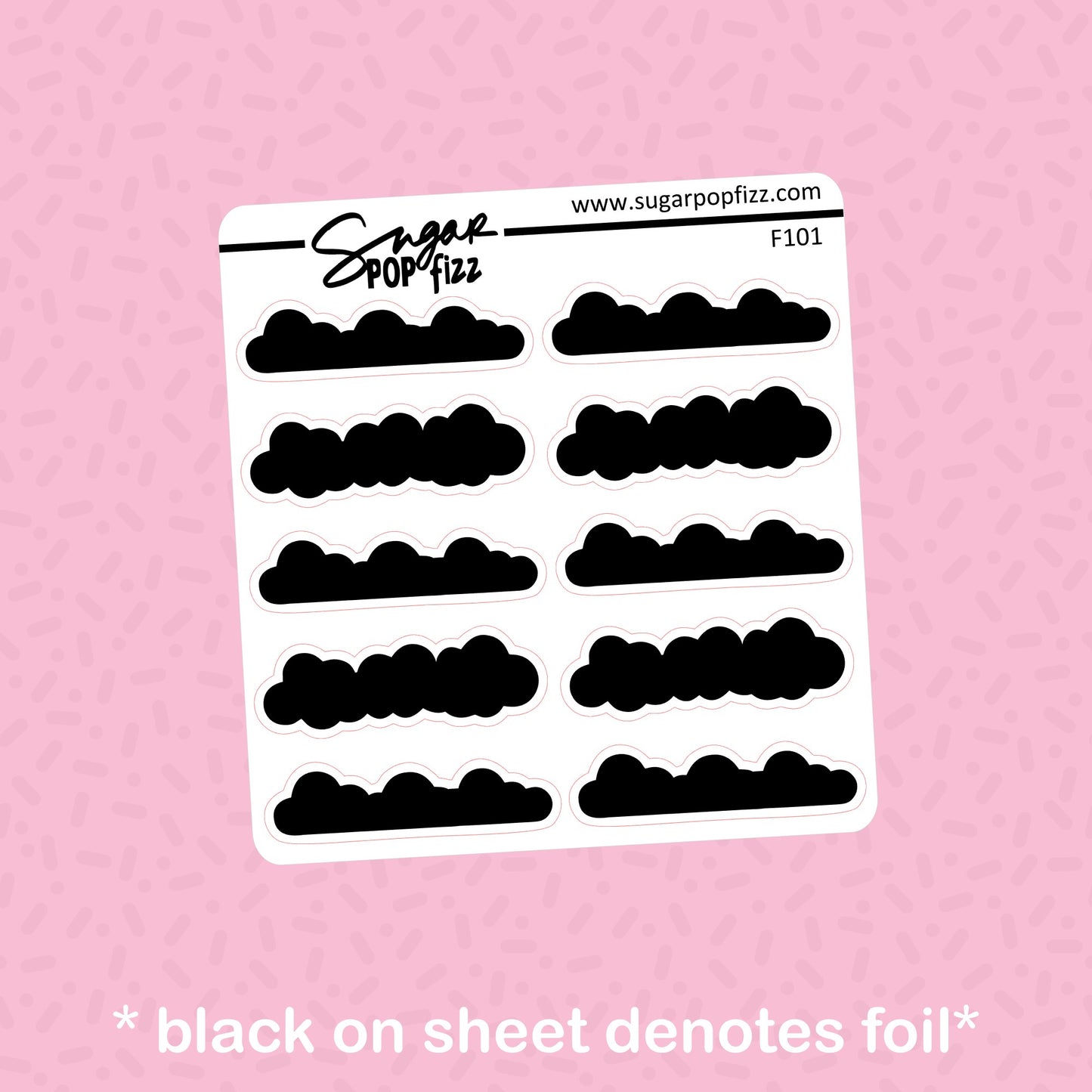 Cloud Divider - 3 Year Anniversary Foil Stickers - choose your foil - F101
