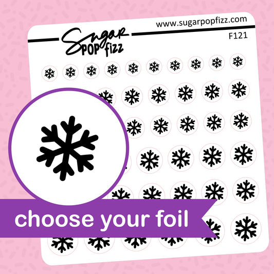 Snowflake Foil Stickers - choose your foil - F121