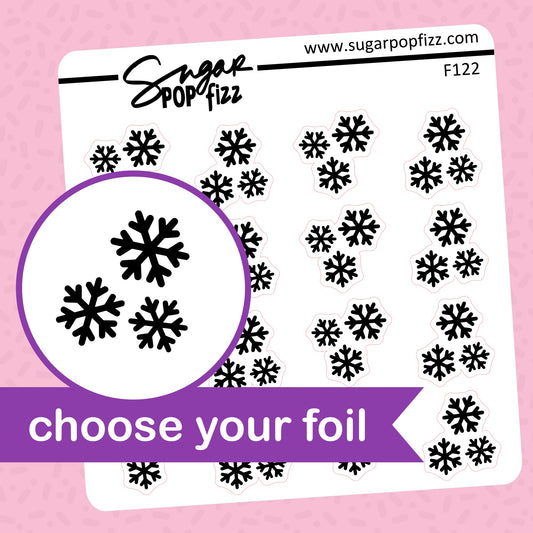 Snowflake Cluster Foil Stickers - choose your foil - F122