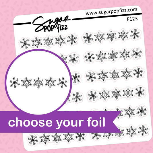 Snowflake Divider Foil Stickers - choose your foil - F123