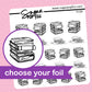 Books Foil Stickers - choose your foil - F139