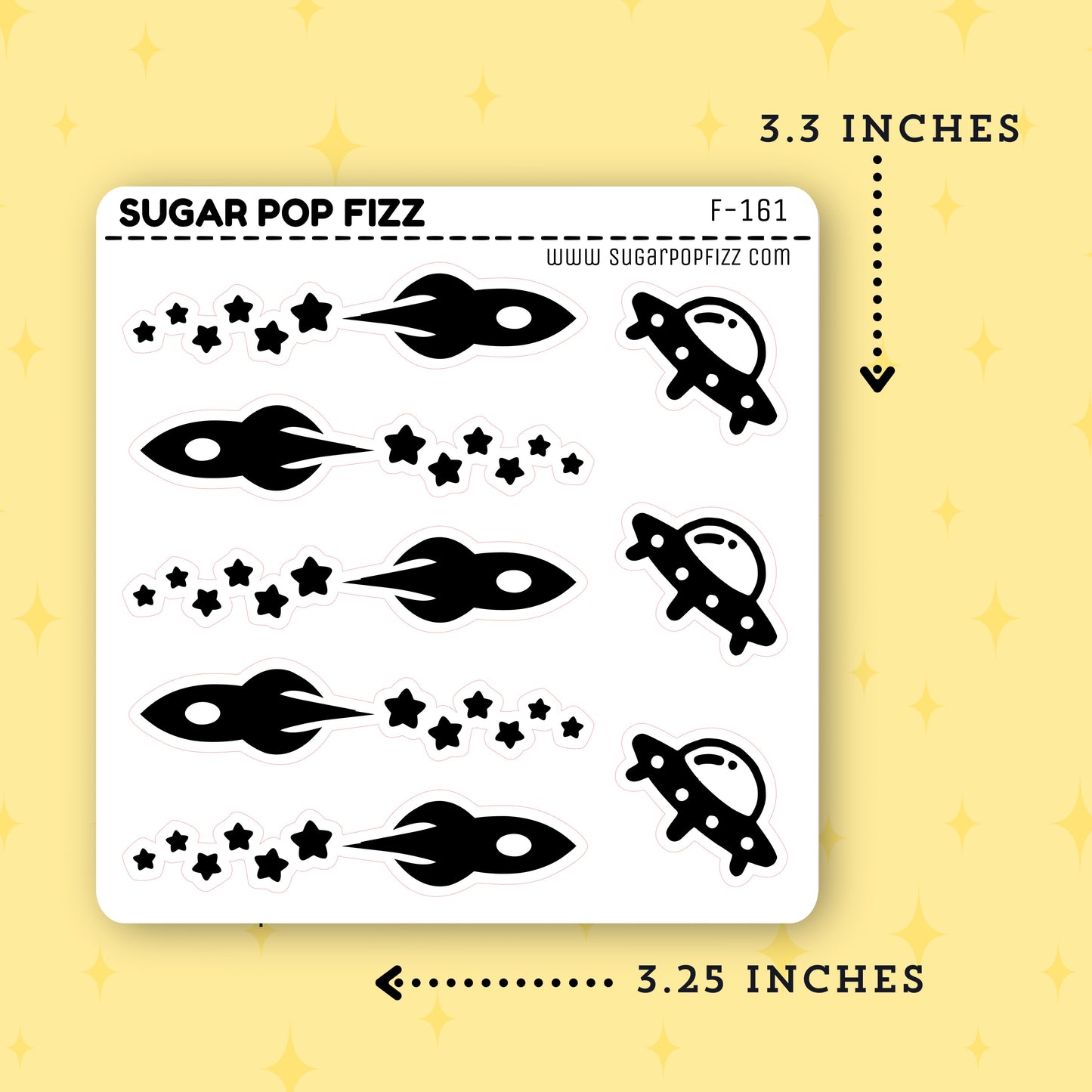 Spaceship Foil Stickers - F161