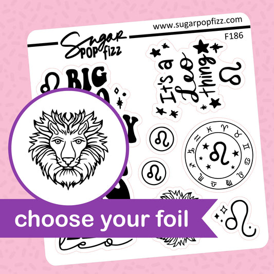Leo Foil Stickers - choose your foil - F86