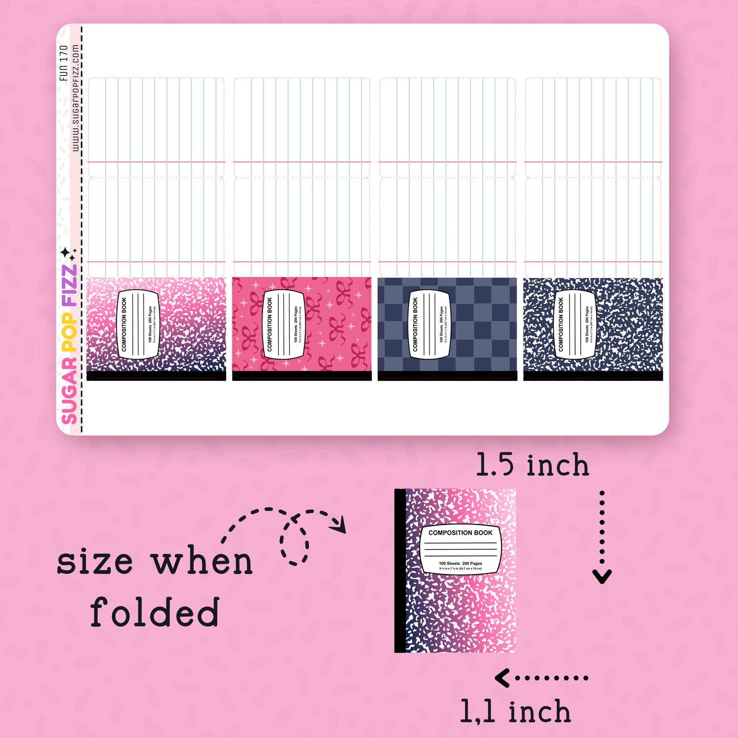 CPC 2026 FOLDABLE Notebook Functional Stickers - FUN170