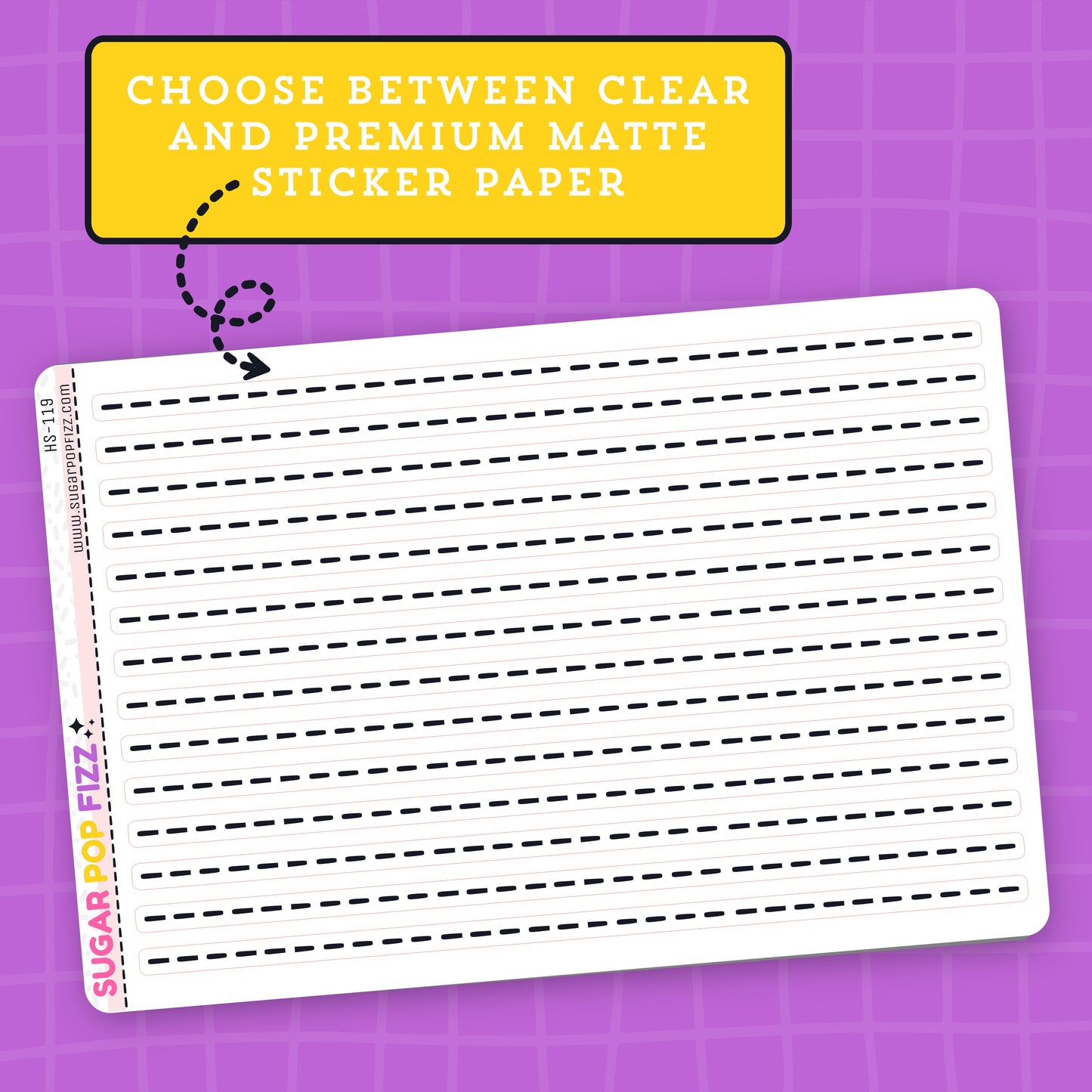 Dashed Divider Sticker - HS119