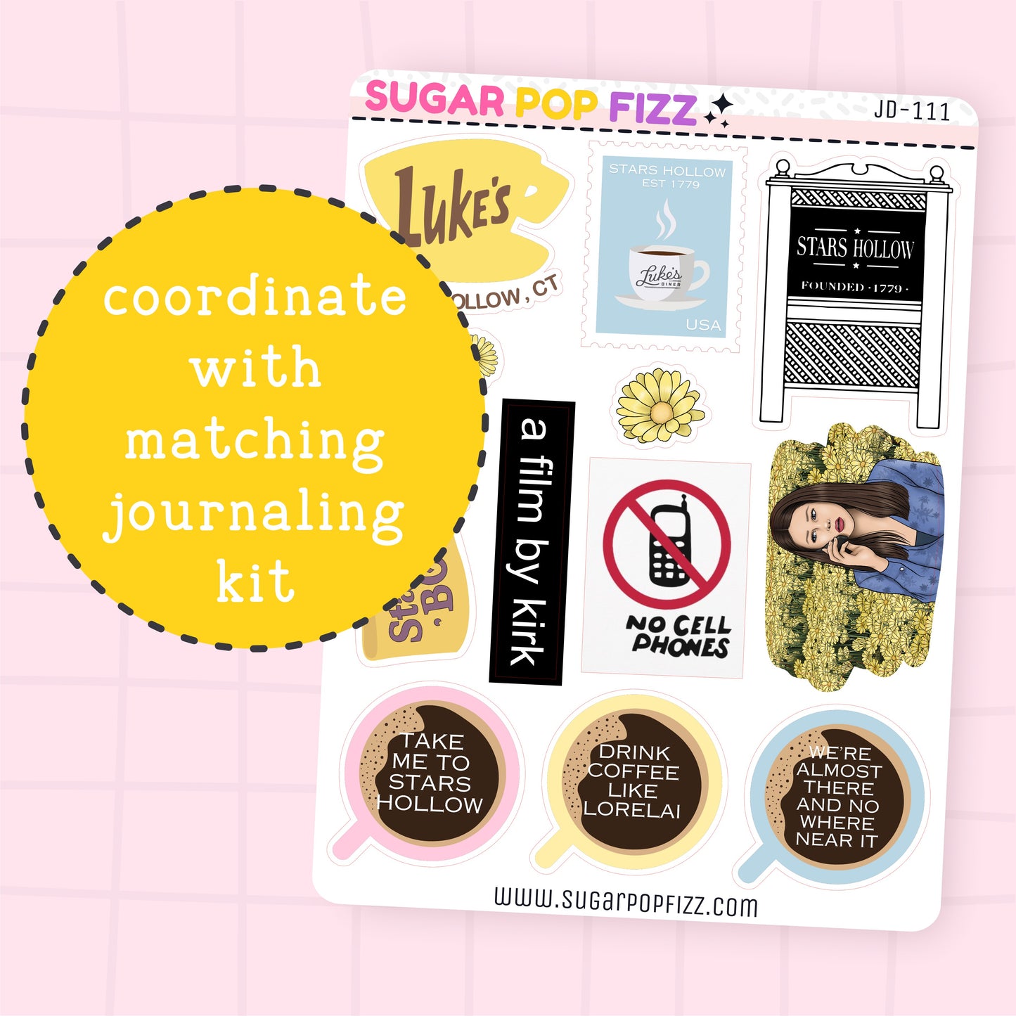 Yellow Daisies Journaling Deco Stickers - JD111