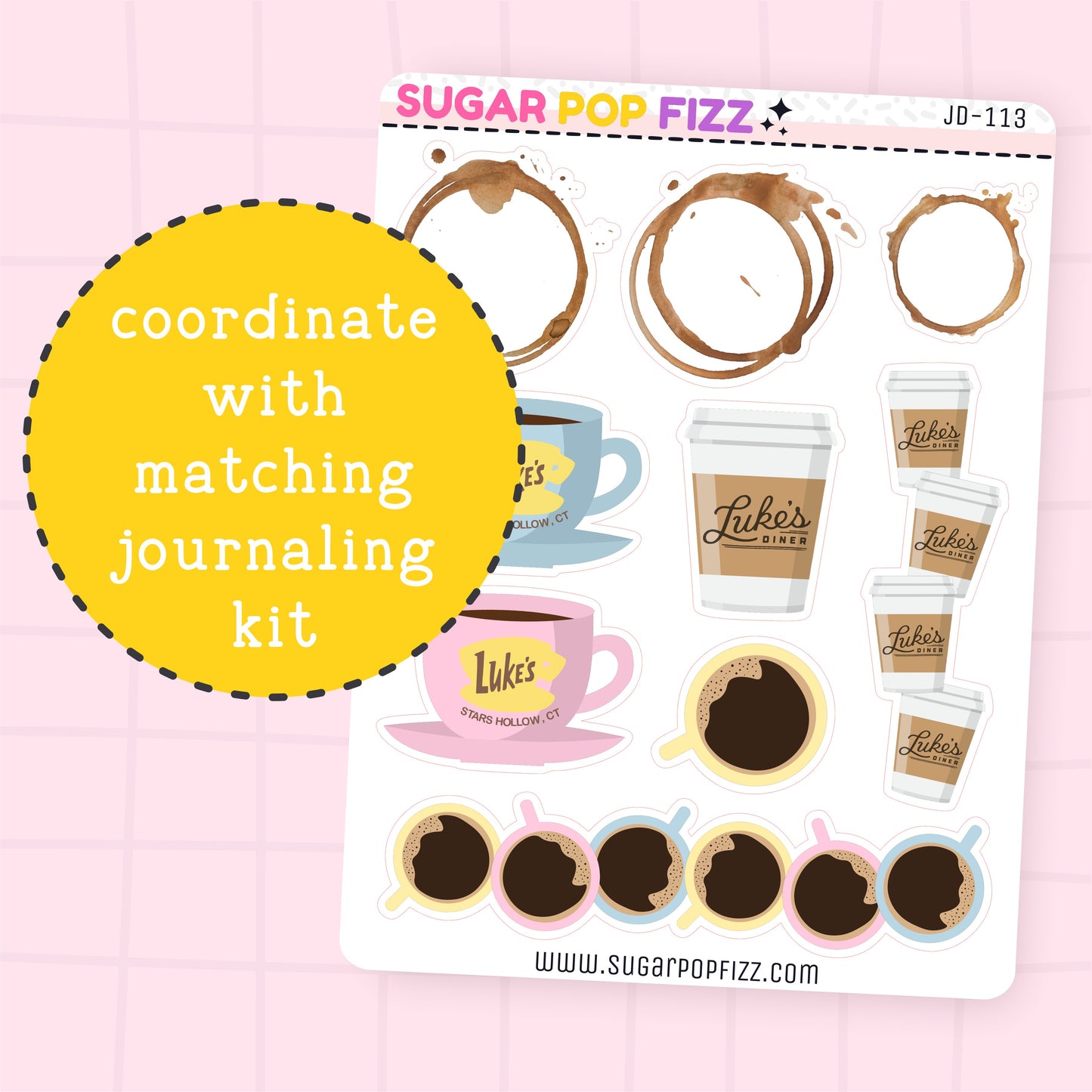 Coffee, Coffee, Coffee Journaling Deco Stickers - JD113