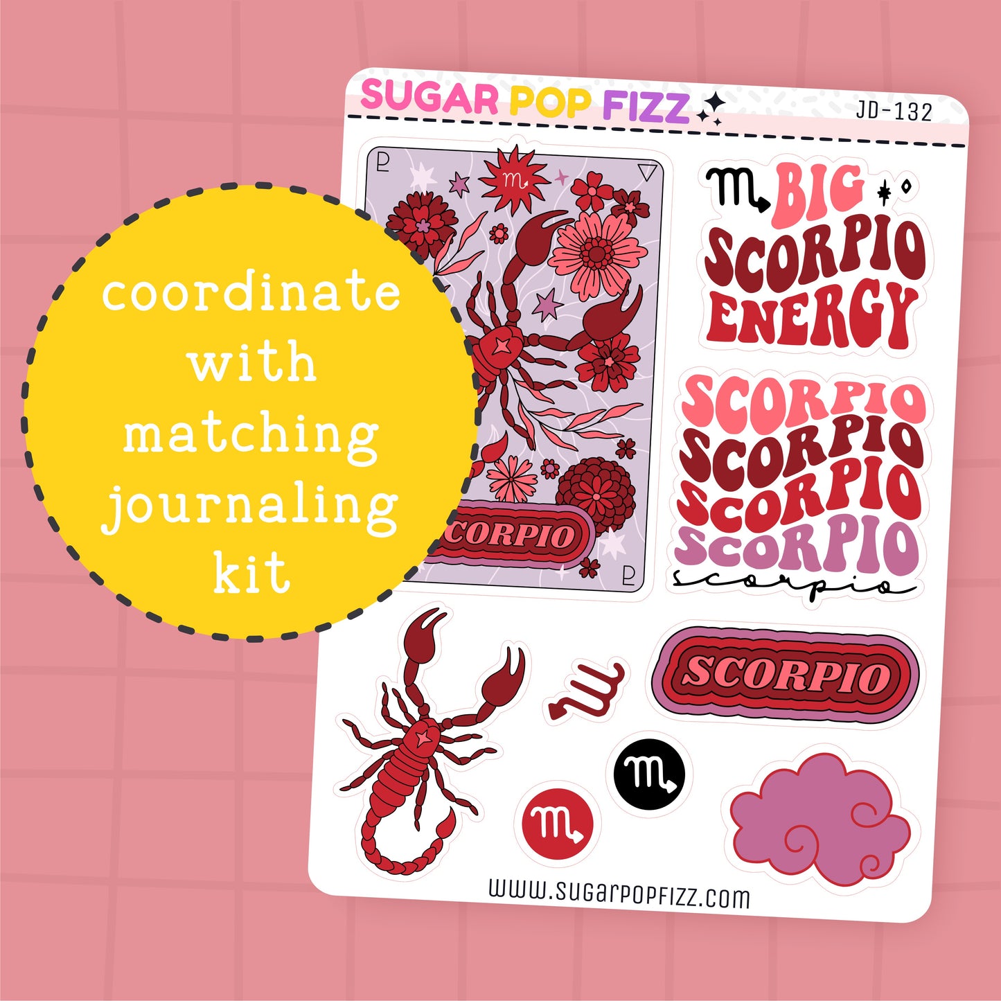Scorpio Journaling Deco Stickers - JD132