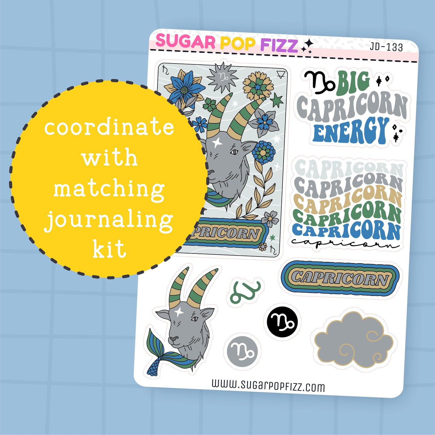 Capricorn Journaling Deco Stickers - JD133