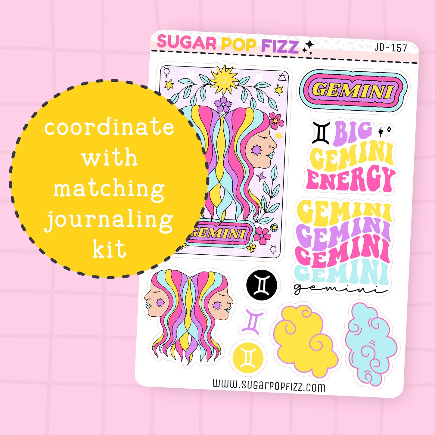Gemini Journaling Deco Stickers - JD157