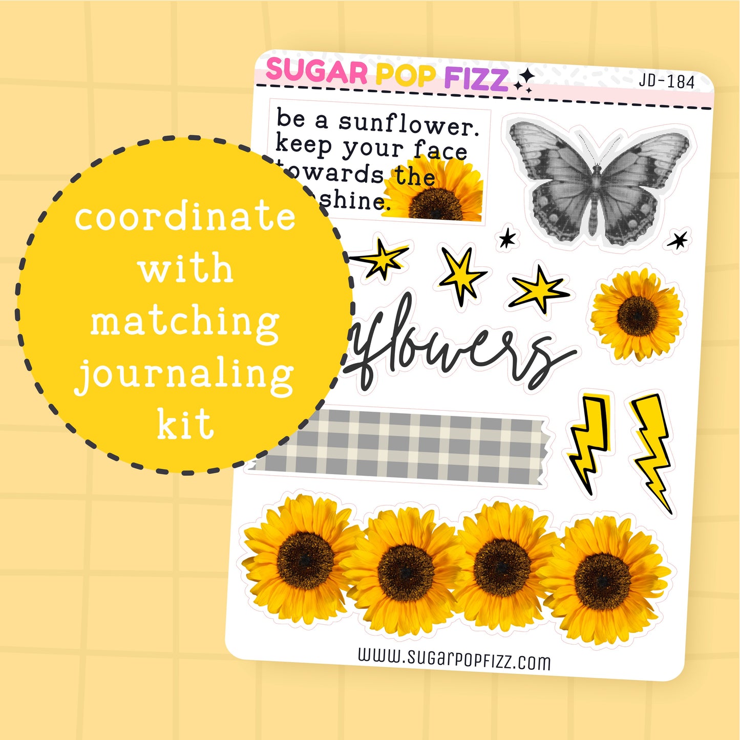 Sunflowers Journaling Deco Stickers - JD184