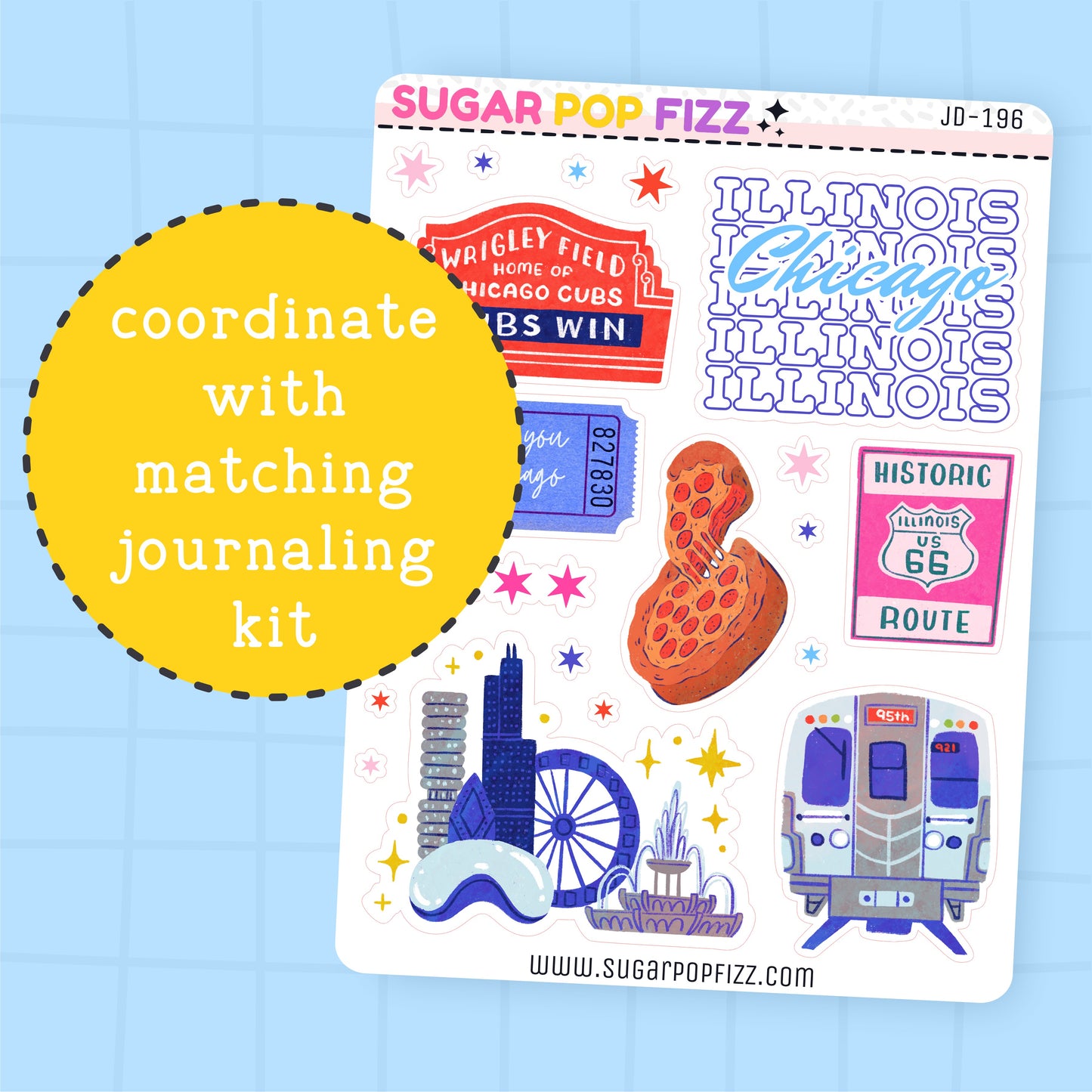 Chicago Journaling Deco Stickers - JD196
