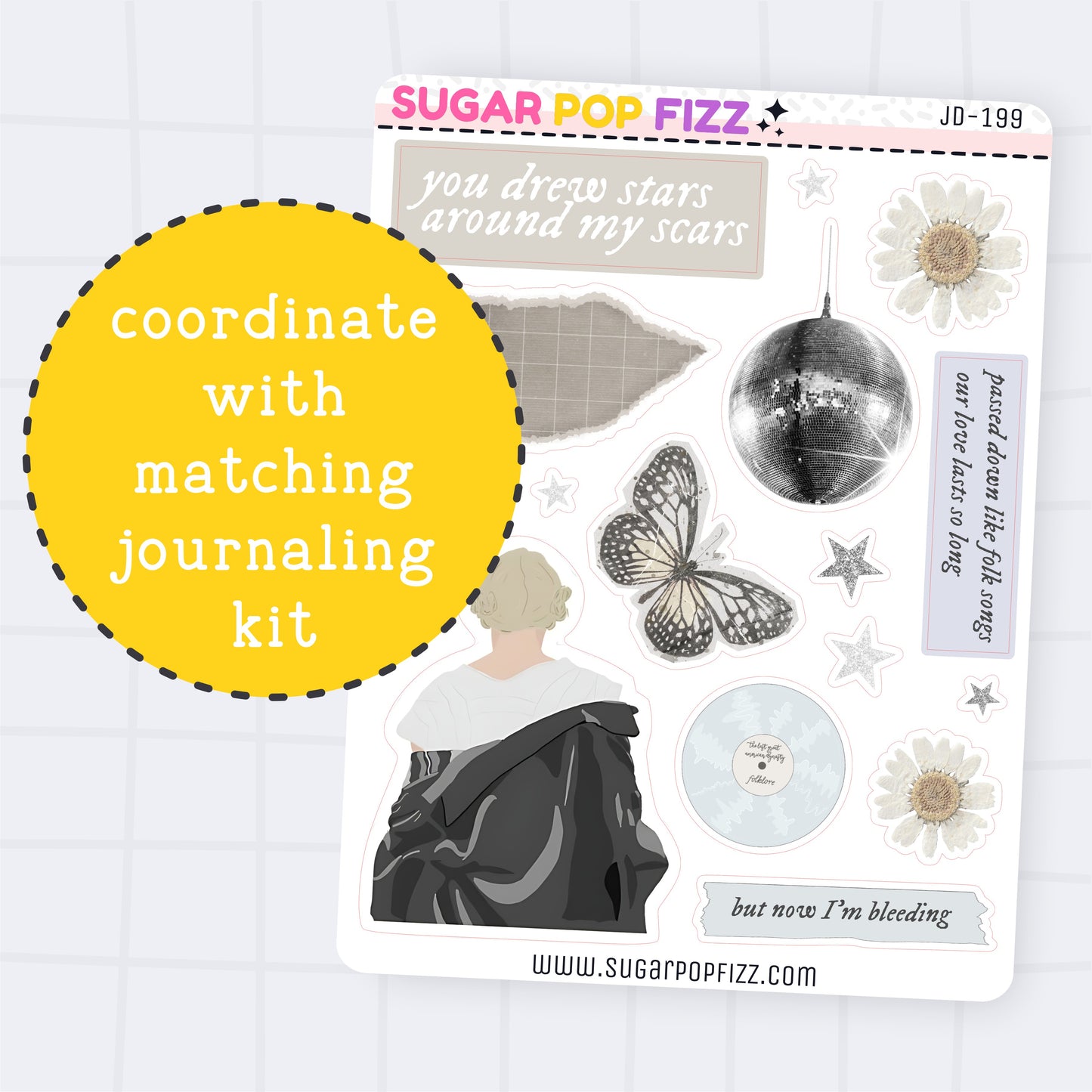 Folklore Journaling Deco Stickers - JD199