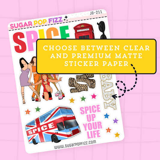 Spice Up Your Life Journaling Deco Stickers - JD211